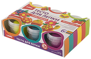 Тесто д/лепки Пластишка Набор №13 (6цв*80гр) Тдл-016 (Колорит)