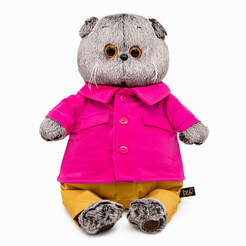 Кот Басик (25см) в яркой курточке Ks25-269