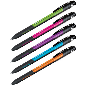 Ручка шариковая Berlingo "Color Zone stick" синяя, 0,7мм, прорезиненный корпус а
