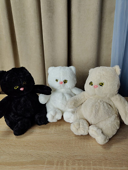ММ.Котик 22см пузатик 3цв. D38132