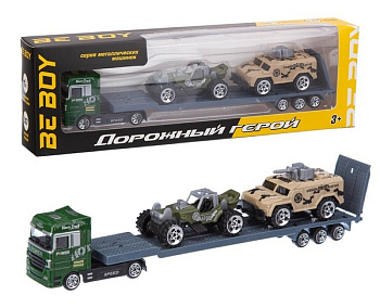 Машинка 1:87 металл."BeBoy" (28.5*4*8.5 см) подвижные элементы  в/к  IT107546