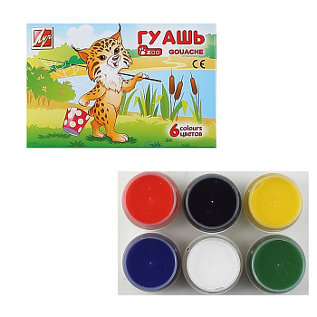 Гуашь  6цв. 15мл. ЛУЧ "ZOO" 19С 1251-08 к/к