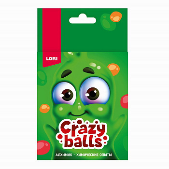 Химические опыты Crazy Balls Оранжевый, зелёный и сиреневый шарики Оп-102 (Колор