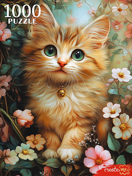 Пазлы (1000эл) Котенок в цветах П1000-8275