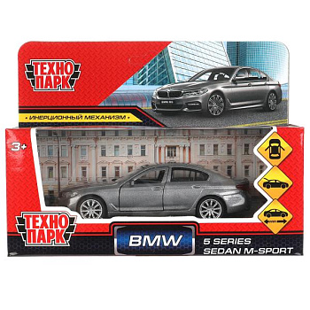 Машина Технопарк металл. BMW 5-ER Sedan M-sport серый (12см) откр.дв,багаж,в/к 5ER-12-GY