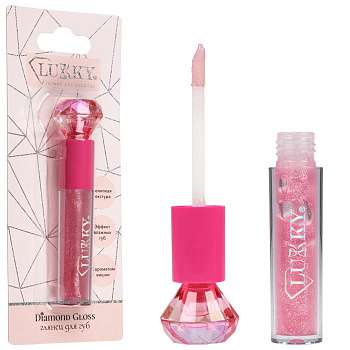 Lukky Diamond Gloss Глянец для губ сияющий, с ароматом вишни, 3,5мл,блистер Т26502