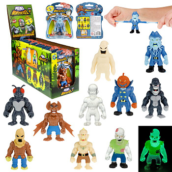 Monster Flex Mini Тянущаяся фигурка (7см,10вид) блистер Т23838