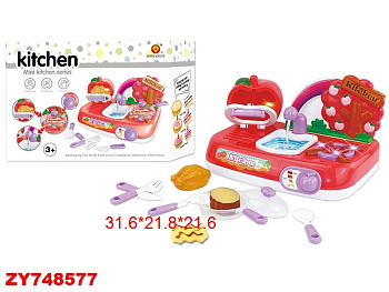 Игр набор "Кухня" мини (еда меняет цвет) XG2-1 в/к