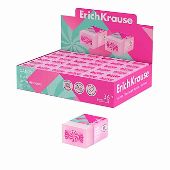 Ластик EK "Candy" 60785 ПВХ-эко,прямоуг.,30*22*15,5см,карт.футл.