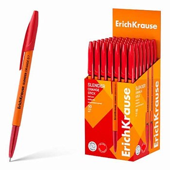 Ручка шар. EK Slender Stick Orange 63091 красная,0,7мм,Super Glide Technology