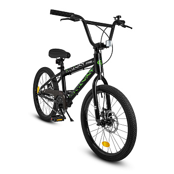 Велосипед 2-кол 20" Cityride, рама сталь, дисковые тормоза, черно-зеленый