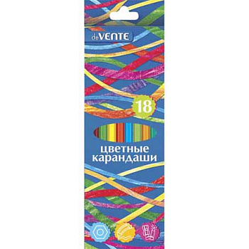 Карандаши пластик. 18цв. deVENTE "Животный мир" 5023308 к/к