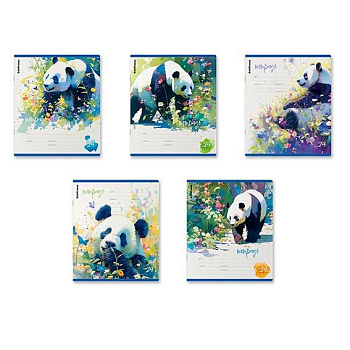 Тетрадь 24л. (клетка) EK "Flower Panda" 60574 асс.