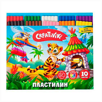 Пластилин 10цв., 150гр. Creativiki ПЛ10КР