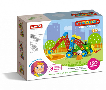 Конструктор Техно (150дет) Стройка 02037 (Стеллар)