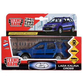 Машина Технопарк металл. Lada Kalina Cross син. (12см) откр.дв,багаж в/к SB-16-4