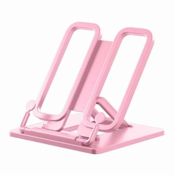 Подставка для книг EK "Base. Pastel" 58031 пластик,розовая