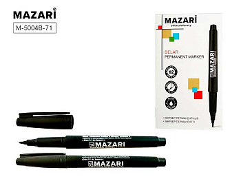 Маркер перм. MAZARI "Belar" M-5004B-71чёрный ,пулевидный,1,5мм