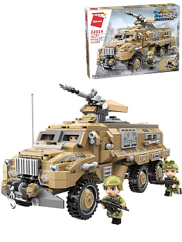Мини-конструктор 22014Q Броневик (603 дет) в/к