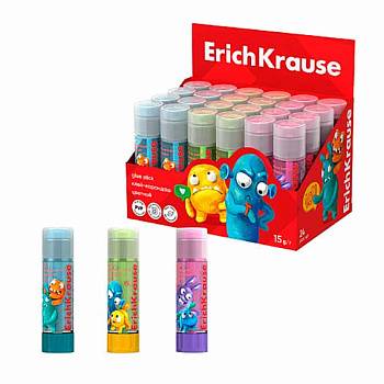 Клей-карандаш 15гр. EK EasyStick "Jolly Friends" 60911 цветной