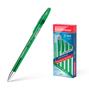 Ручка гелевая EK R-301 Original Gel Stick 45156 зелёная,0,5мм