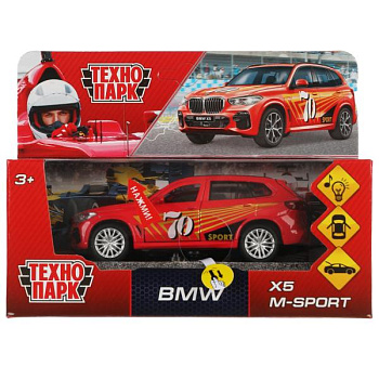 Машина Технопарк металл. BMW X5 M-Sport (12см) звук,откр.дв,багаж в/к X5-12SLSRT